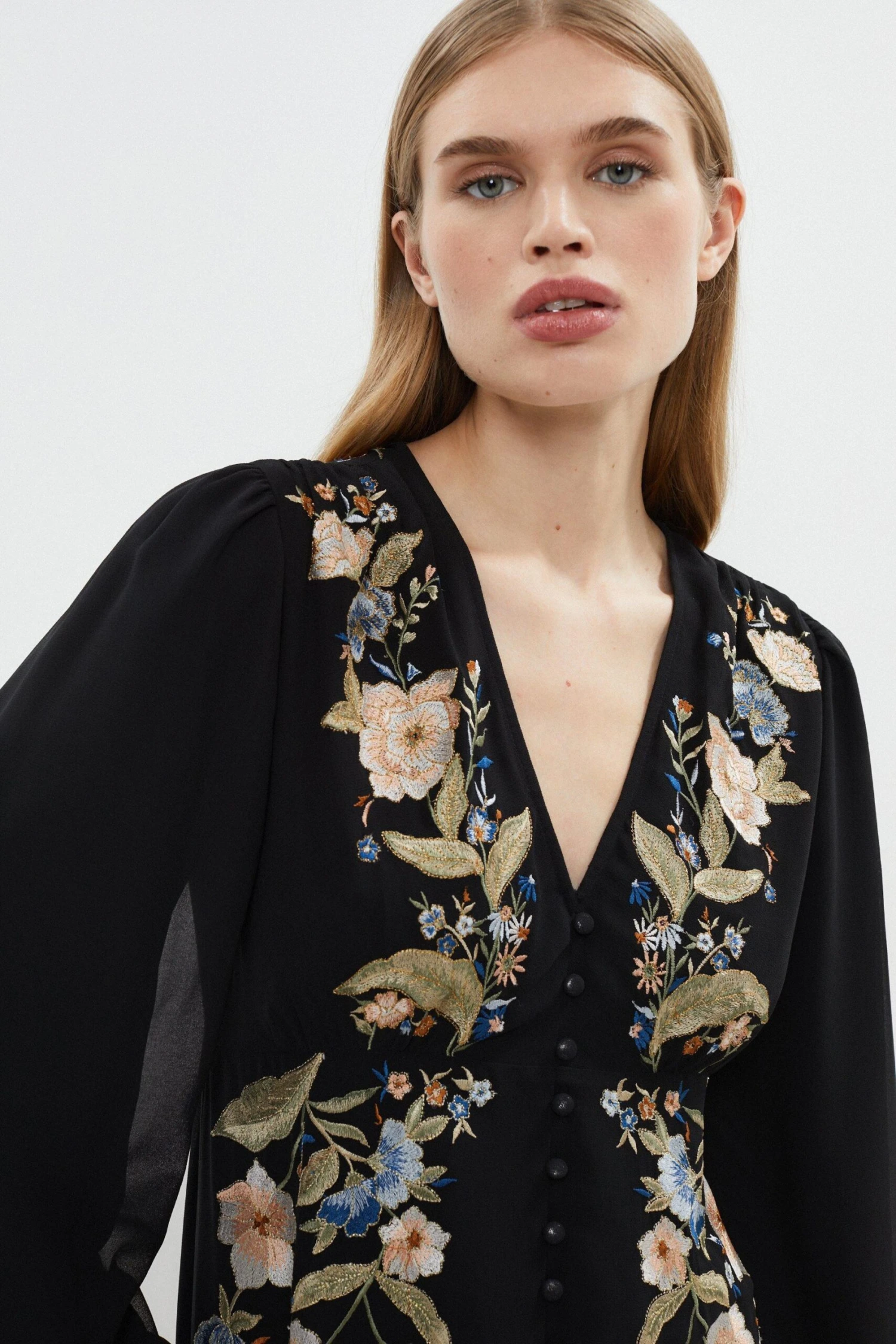 Coast Petite Mirrored Orchid Button Through Dress 4 Coast Petite Mirrored Orchid Button Through Dress - Image 2