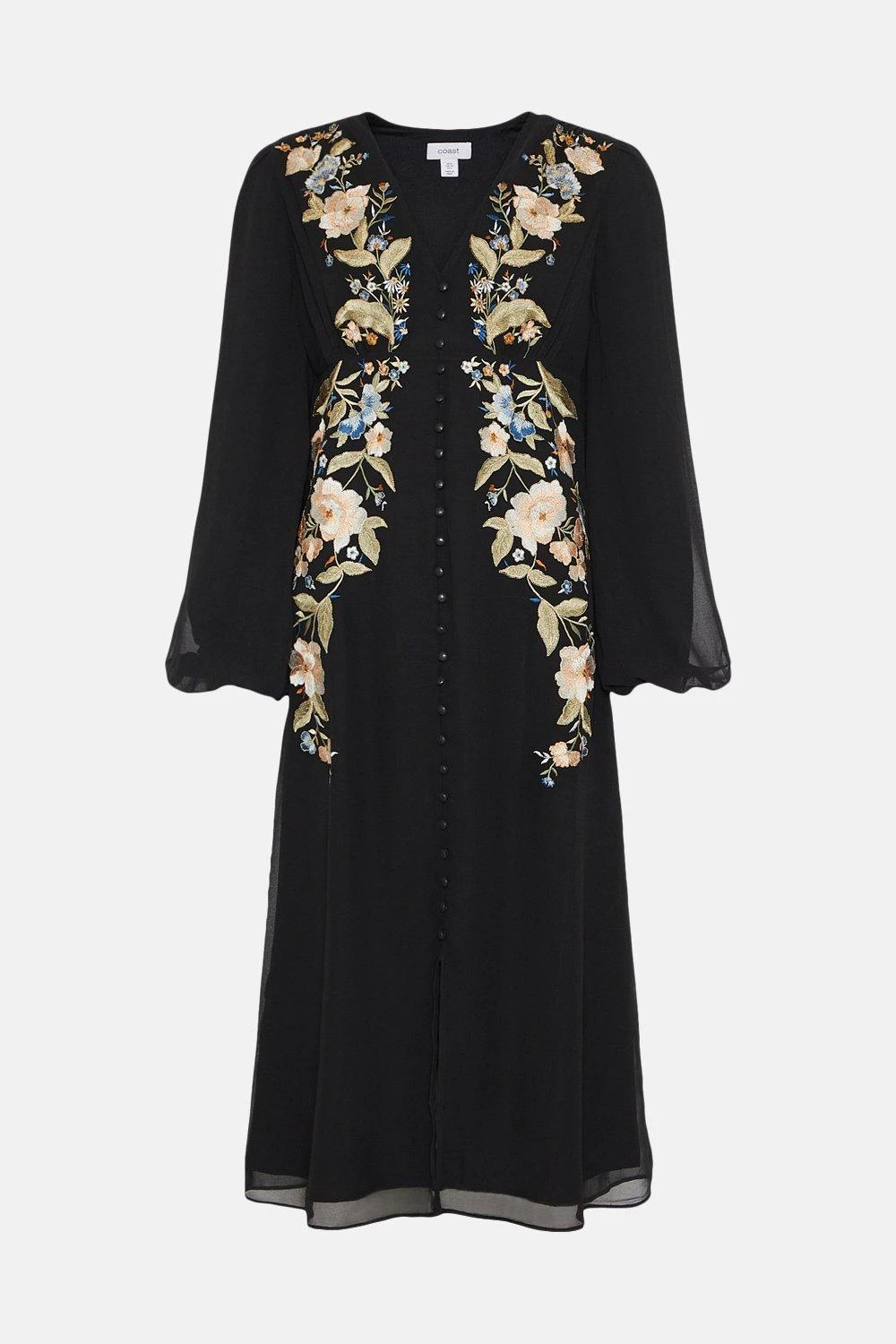 Coast Petite Mirrored Orchid Button Through Dress 6 Coast Petite Mirrored Orchid Button Through Dress - Image 4