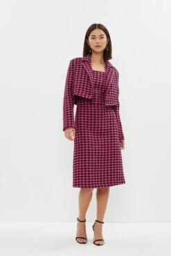 Coast Petite Tweed Panelled Midi Pencil Dress -Simply Feminine Shop bcc03746 pink xl 4