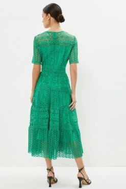 Coast Petite Midi Dress In Lace With Tiers -Simply Feminine Shop bcc03753 green xl 2