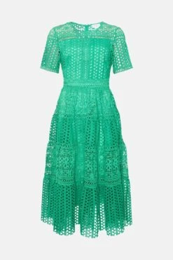 Coast Petite Midi Dress In Lace With Tiers -Simply Feminine Shop bcc03753 green xl 3