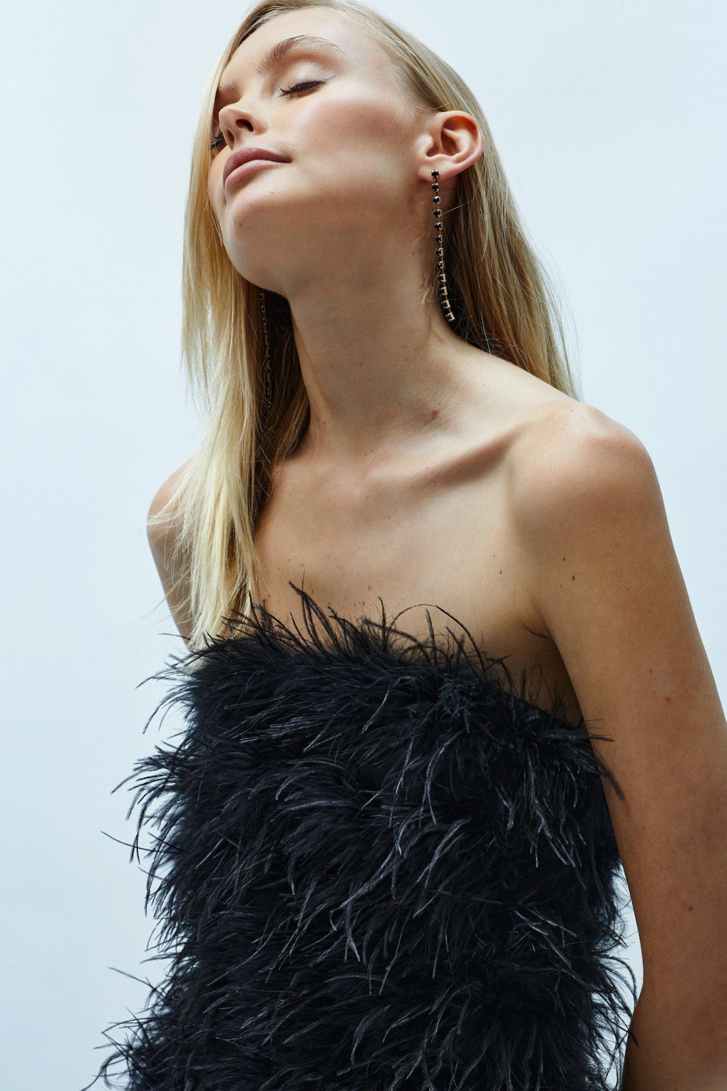 Coast All Over Feather Bandeau Mini Dress 4 Coast All Over Feather Bandeau Mini Dress - Image 2