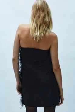 Coast All Over Feather Bandeau Mini Dress 9 Coast All Over Feather Bandeau Mini Dress -Simply Feminine Shop bcc03786 black xl 2