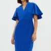 Coast Petite V Neck Flare Sleeve Pencil Dress -Simply Feminine Shop bcc03811 cobalt xl