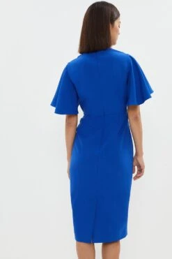 Coast Petite V Neck Flare Sleeve Pencil Dress -Simply Feminine Shop bcc03811 cobalt xl 2