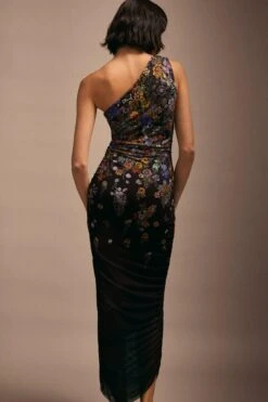 Coast Julie Kuyath Bejewelled Draped Mesh Dress -Simply Feminine Shop bcc03812 black xl 2