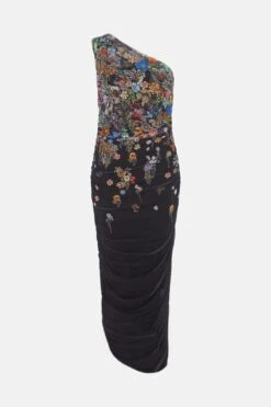 Coast Julie Kuyath Bejewelled Draped Mesh Dress -Simply Feminine Shop bcc03812 black xl 3