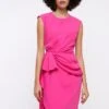 Coast Waterfall Ruffle Drape Midi Dress -Simply Feminine Shop bcc03878 hot20pink xl