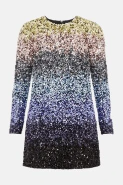 Coast Premium Ombre Hand Embellished Dress -Simply Feminine Shop bcc03923 multi xl 3