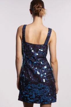 Coast Mirror Square Neck Mini Dress -Simply Feminine Shop bcc03941 blue xl 2