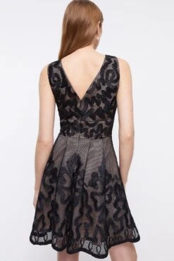 Coast Premium Mini Dress With Ribbon Applique 8 Coast Premium Mini Dress With Ribbon Applique -Simply Feminine Shop bcc03984 black xl 2