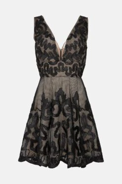 Coast Premium Mini Dress With Ribbon Applique 9 Coast Premium Mini Dress With Ribbon Applique -Simply Feminine Shop bcc03984 black xl 3