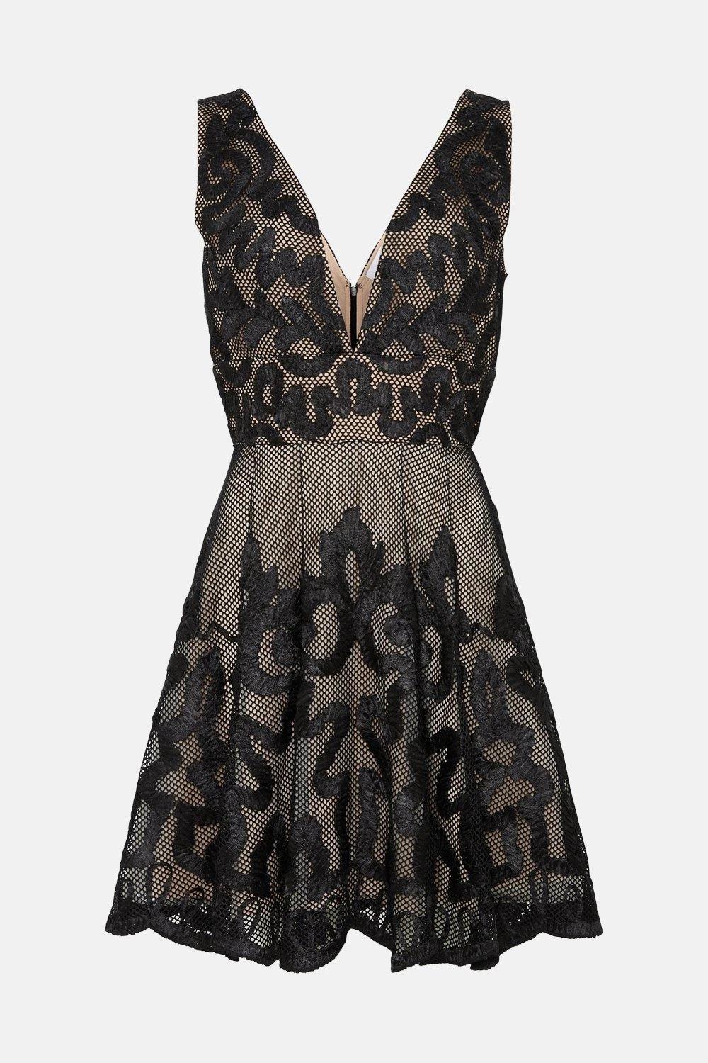 Coast Premium Mini Dress With Ribbon Applique 6 Coast Premium Mini Dress With Ribbon Applique - Image 4