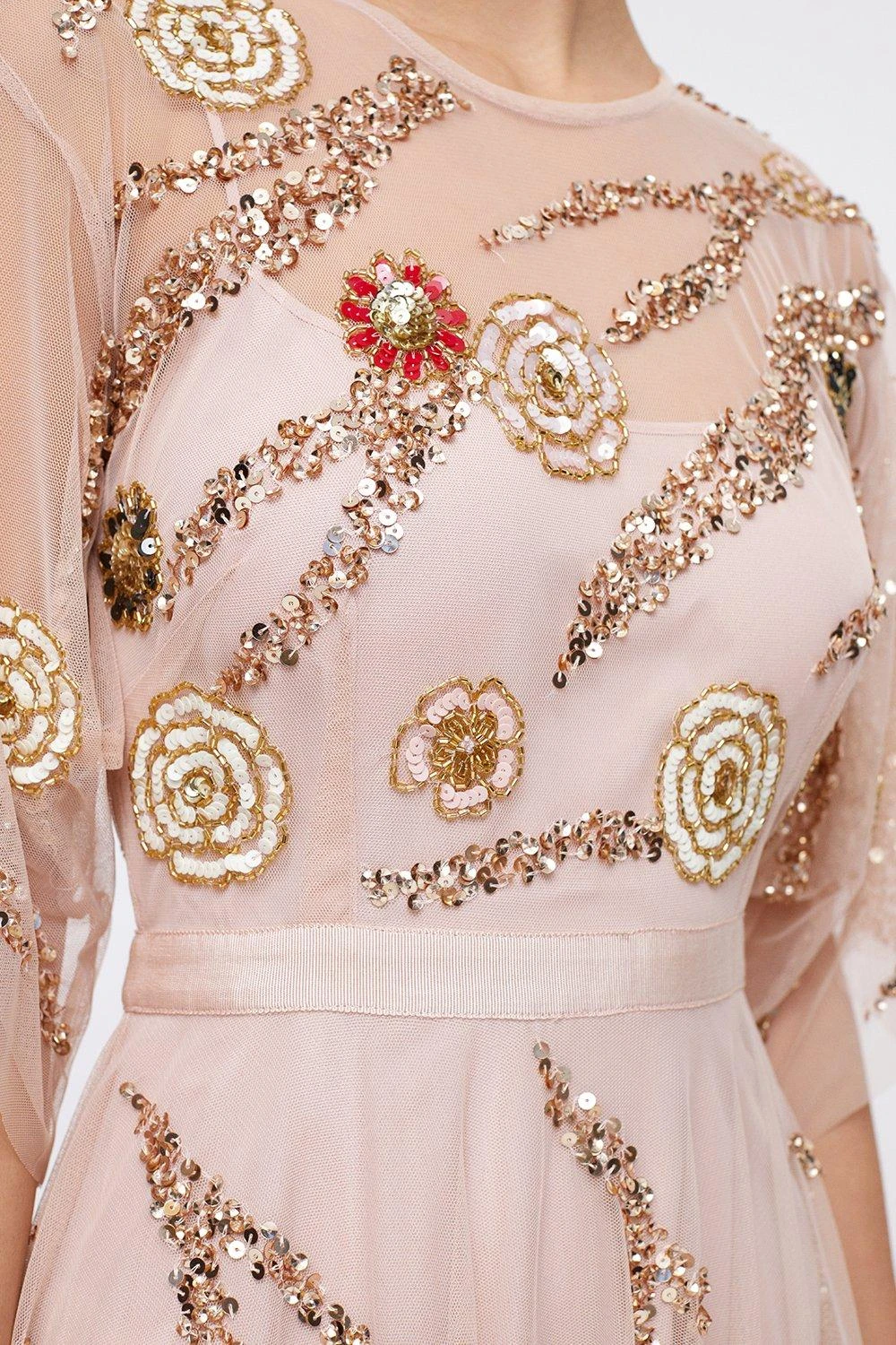 Coast Petite Midi Dress With Embellished Flower 6 Coast Petite Midi Dress With Embellished Flower - Image 4