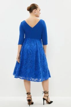 Coast Plus 2 In 1 Embroidered Skirt Midi Dress -Simply Feminine Shop bcc03992 cobalt xl 2