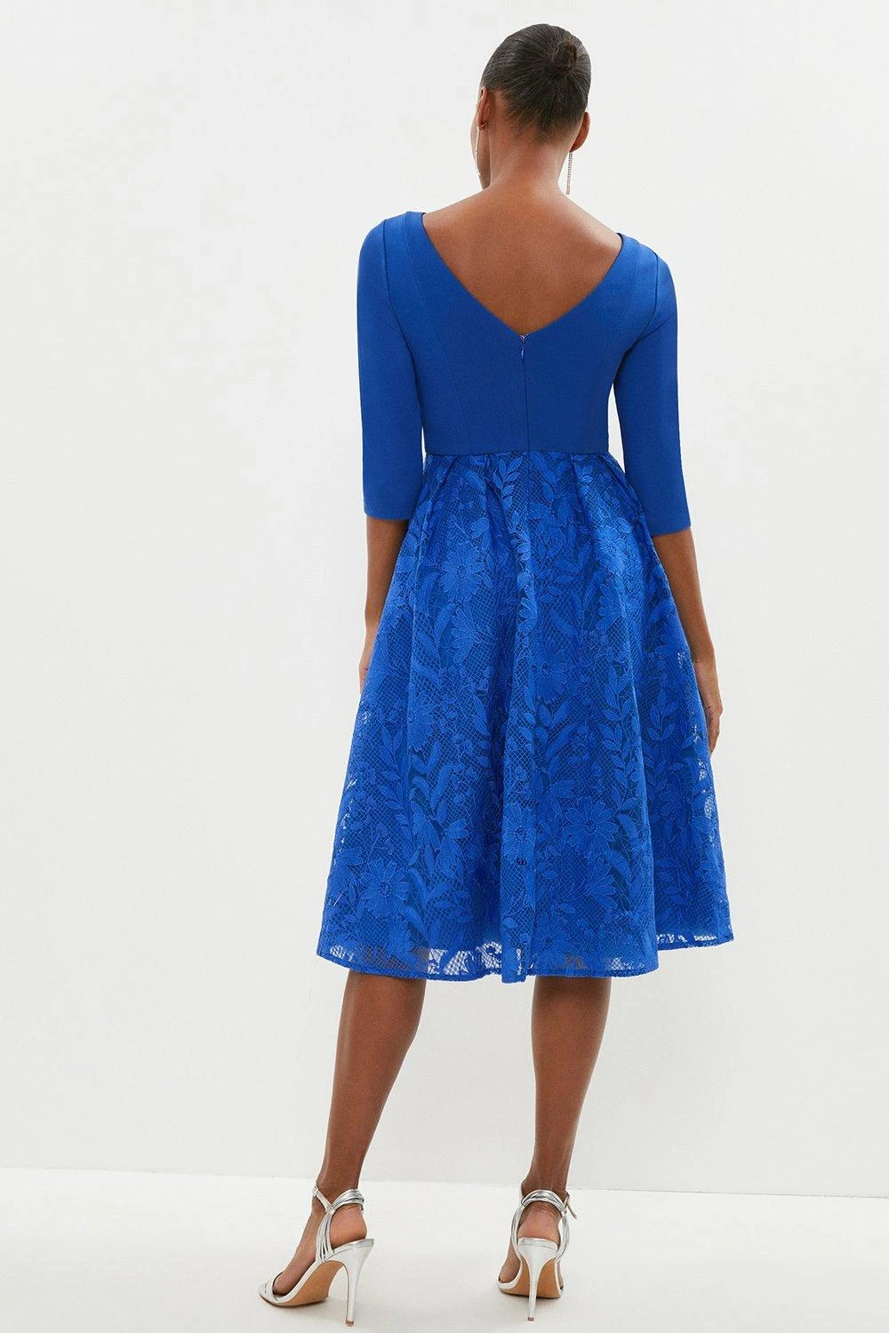 Coast 2 In 1 Embroidered Skirt Midi Dress 5 Coast 2 In 1 Embroidered Skirt Midi Dress - Image 3