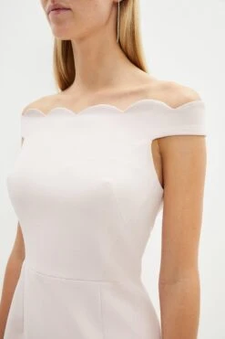 Coast Scallop Edge Bardot Pencil Dress -Simply Feminine Shop bcc04045 blush xl 4