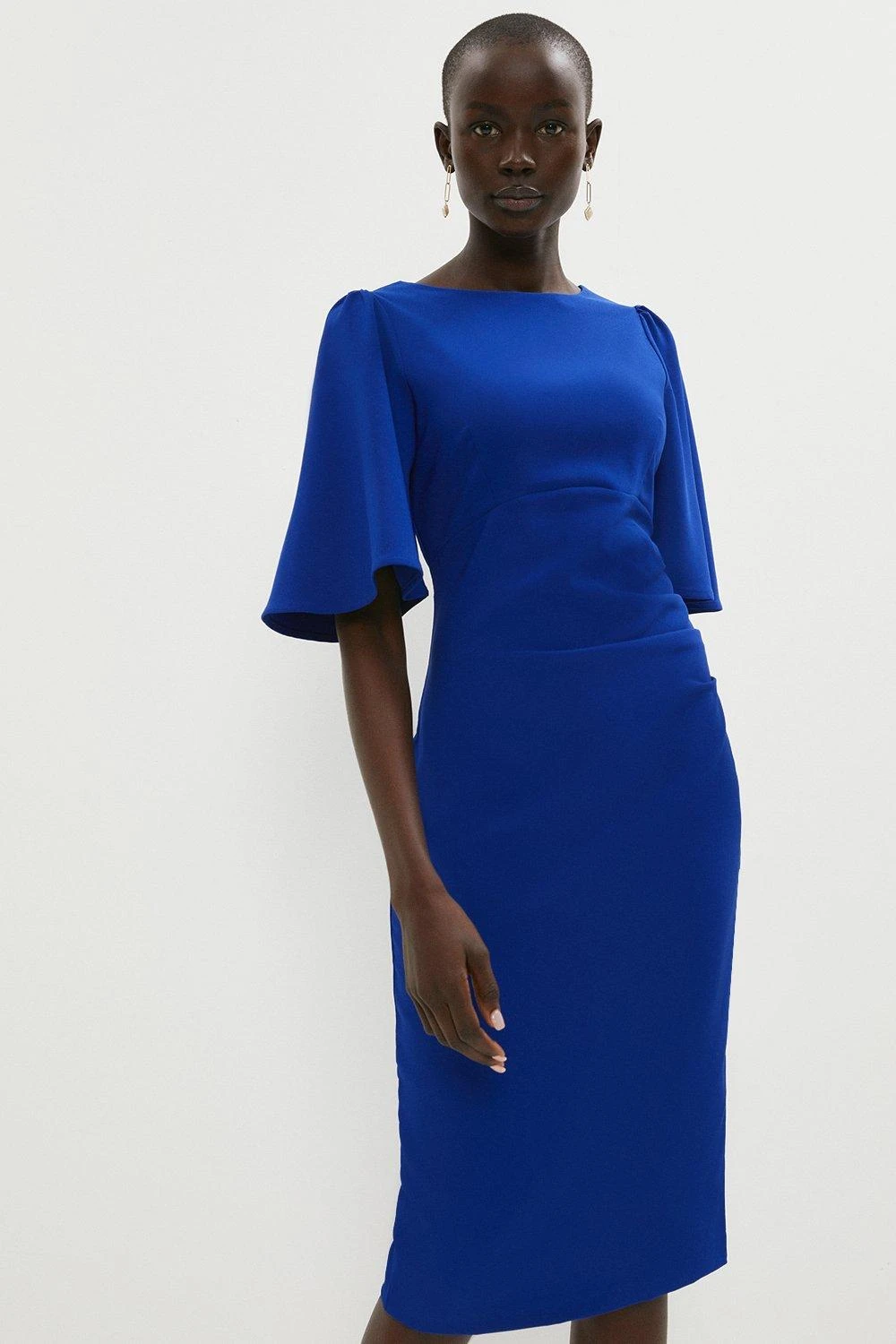 Coast Flare Sleeve Crepe Dress 3 Coast Flare Sleeve Crepe Dress