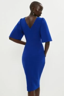 Coast Flare Sleeve Crepe Dress 8 Coast Flare Sleeve Crepe Dress -Simply Feminine Shop bcc04052 cobalt xl 2