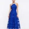 Coast Petite Halterneck Midi Dress In Cutwork Lace -Simply Feminine Shop bcc04112 cobalt xl