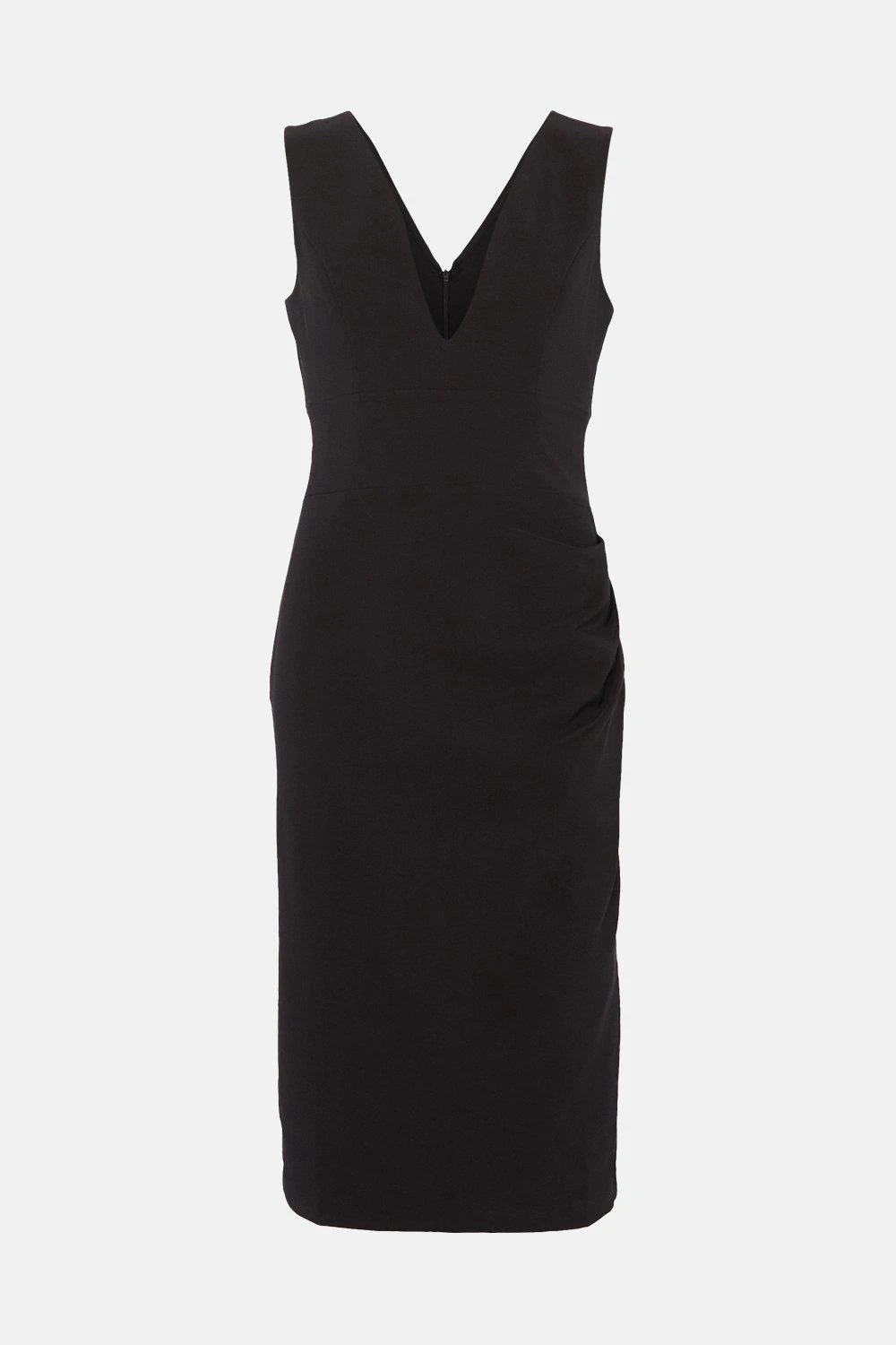 Coast Plunge Neck Bodysculpt Crepe Pencil Dress 6 Coast Plunge Neck Bodysculpt Crepe Pencil Dress - Image 4