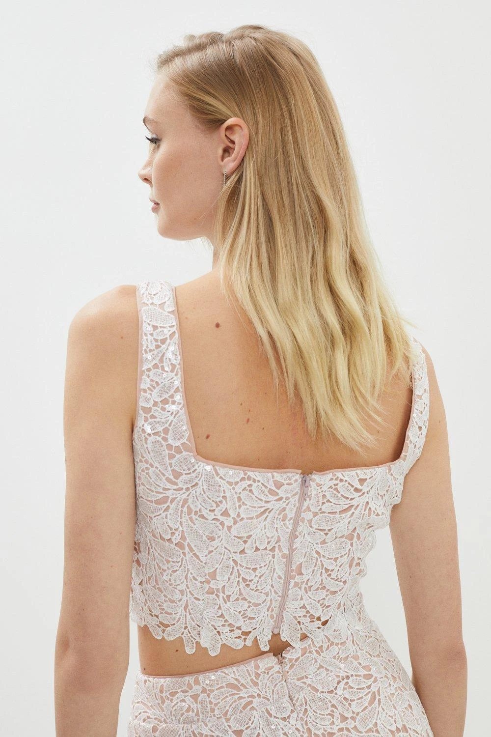 Coast Sequin Lace Crop Top 5 Coast Sequin Lace Crop Top - Image 3