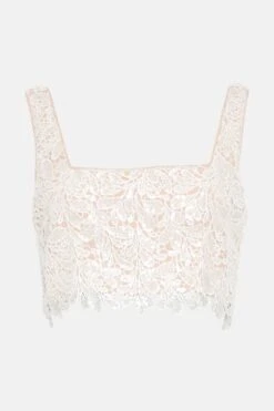 Coast Sequin Lace Crop Top 10 Coast Sequin Lace Crop Top -Simply Feminine Shop bcc04181 nude xl 3