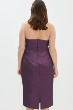 Coast Plus Size Sparkle Jacquard Halter Neck Pencil Dress -Simply Feminine Shop bcc04185 pink xl 2