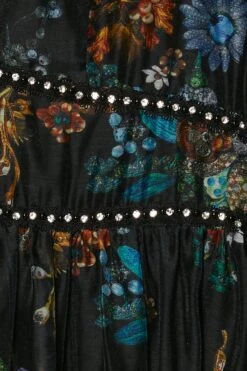 Coast Julie Kuyath Diamante Trim Organza Balloon Sleeve Midi Dress -Simply Feminine Shop bcc04239 black xl 4