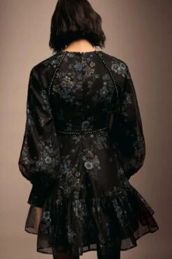 Coast Julie Kuyath Diamante Trim Organza Mini Dress 10 Coast Julie Kuyath Diamante Trim Organza Mini Dress -Simply Feminine Shop bcc04240 black xl 2