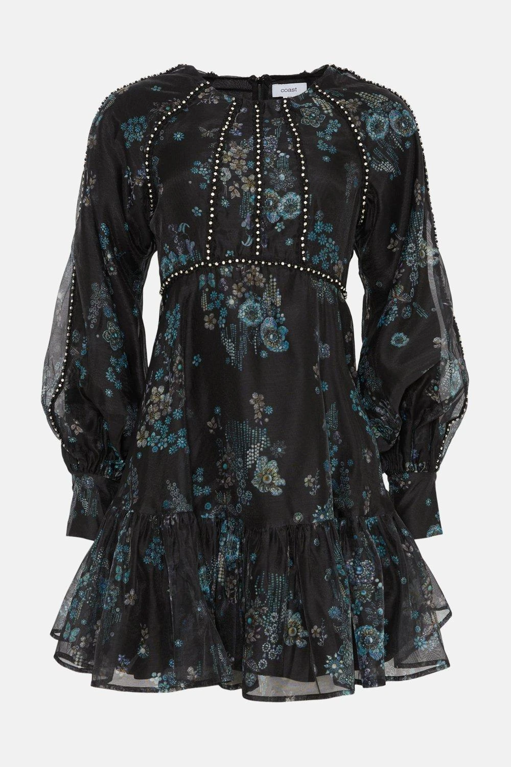 Coast Julie Kuyath Diamante Trim Organza Mini Dress 6 Coast Julie Kuyath Diamante Trim Organza Mini Dress - Image 4