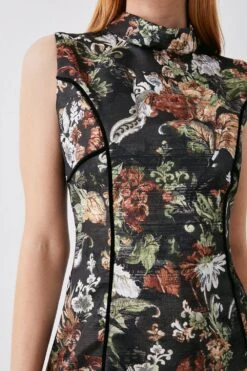 Coast Premium Panelled Jacquard Mini Dress -Simply Feminine Shop bcc04320 black xl 1