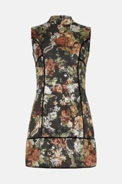 Coast Premium Panelled Jacquard Mini Dress -Simply Feminine Shop bcc04320 black xl 3