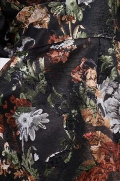 Coast Puff Sleeve Jacquard Mini Dress 11 Coast Puff Sleeve Jacquard Mini Dress -Simply Feminine Shop bcc04322 black xl 4