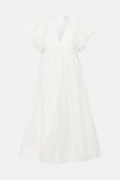 Coast Ivory Mega Ruffle Full Skirted Dress -Simply Feminine Shop bcc04339 off20white xl 3