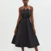 Coast Pleat Bodice Full Skirt Midi Dress 2 Coast Pleat Bodice Full Skirt Midi Dress -Simply Feminine Shop bcc04371 black xl