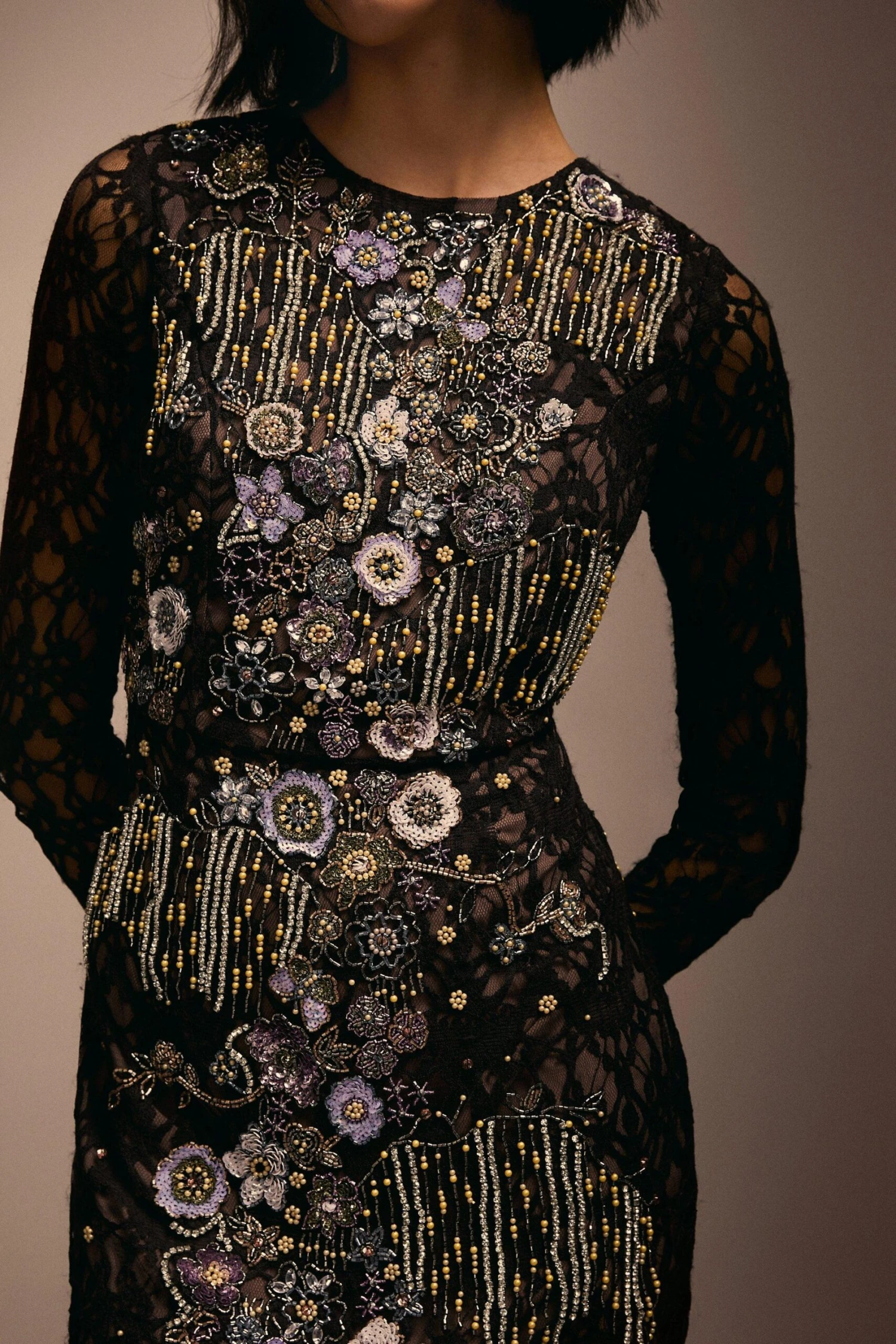 Coast Julie Kuyath Lace Mini Dress With Embellishment 4 Coast Julie Kuyath Lace Mini Dress With Embellishment - Image 2