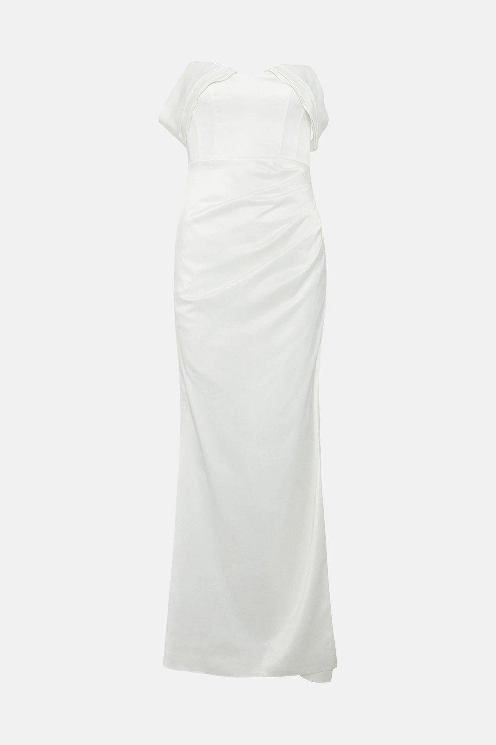 Coast Petite Structured Satin Bardot Wrap Maxi 6 Coast Petite Structured Satin Bardot Wrap Maxi - Image 4