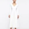 Coast Petite V Neck Full Skirt Midi Dress -Simply Feminine Shop bcc04474 ivory xl