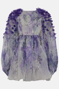 Coast Hand Stitched 3d Floral Organza Mini Dress 10 Coast Hand Stitched 3d Floral Organza Mini Dress -Simply Feminine Shop bcc04572 lilac xl 3