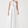 Coast Petite Cross Neck Twill Dress