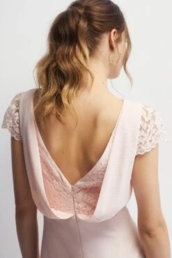 Coast Petite Lace Detail Satin Back Crepe Bardot Fishtail Maxi 11 Coast Petite Lace Detail Satin Back Crepe Bardot Fishtail Maxi -Simply Feminine Shop bcc04602 blush xl 4