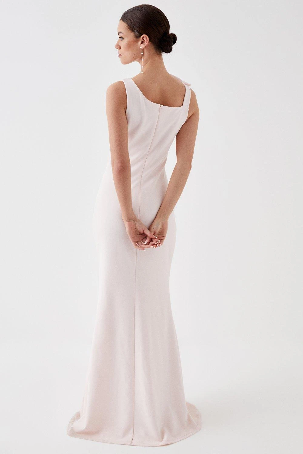 Coast Petite Bow Shoulder Sculpting Crepe Bridesmaids Maxi Dress 5 Coast Petite Bow Shoulder Sculpting Crepe Bridesmaids Maxi Dress - Image 3