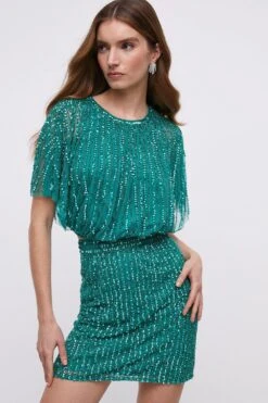 Coast Hand Embellished Sequin And Beaded Top