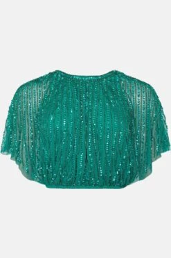 Coast Hand Embellished Sequin And Beaded Top 10 Coast Hand Embellished Sequin And Beaded Top -Simply Feminine Shop bcc04622 green xl 3