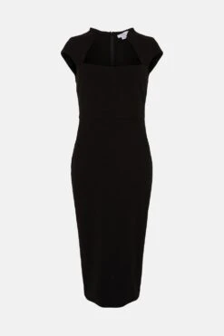 Coast Square Neck Cap Sleeve Midi Dress 9 Coast Square Neck Cap Sleeve Midi Dress -Simply Feminine Shop bcc04714 black xl 3