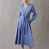 Coast Midi Satin Wrap Dress With Bow Detail 1 Coast Midi Satin Wrap Dress With Bow Detail -Simply Feminine Shop bcc04730 blue xl