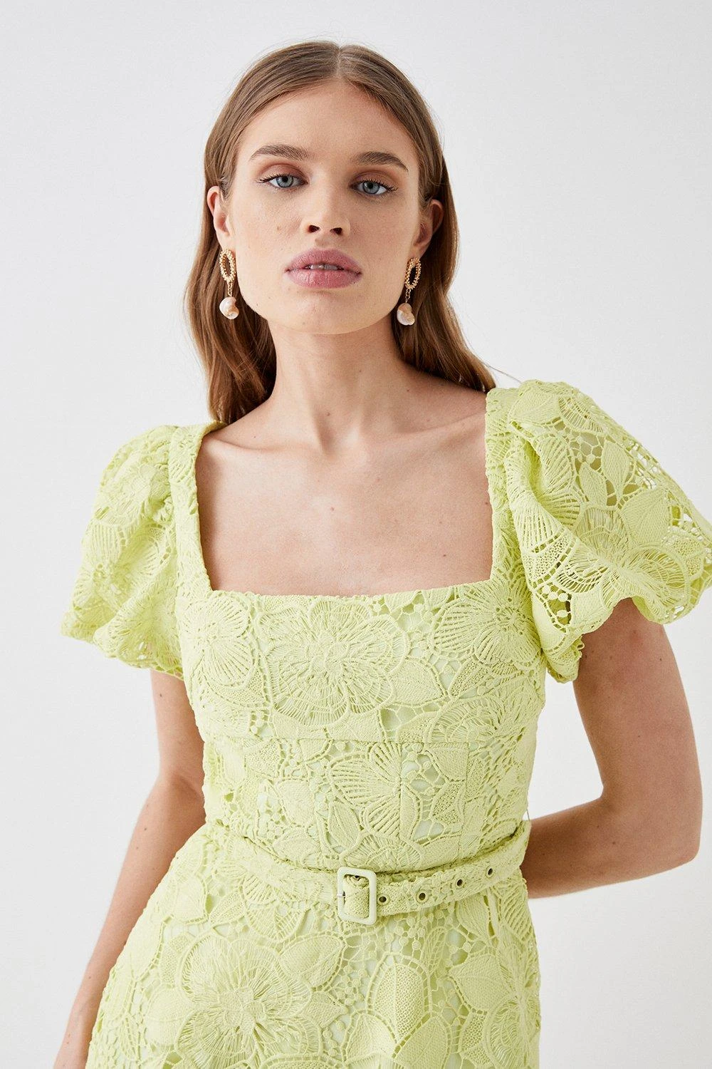 Coast Square Neck Lace Mini Dress 4 Coast Square Neck Lace Mini Dress - Image 2