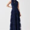 Coast Petite Tulle Tiered Frill Sleeve Bridesmaids Maxi Dress -Simply Feminine Shop bcc04868 navy xl