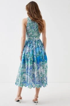 Coast Alexandra Farmer Cross Front Broderie Midi Dress 7 Coast Alexandra Farmer Cross Front Broderie Midi Dress -Simply Feminine Shop bcc04885 blue xl 2